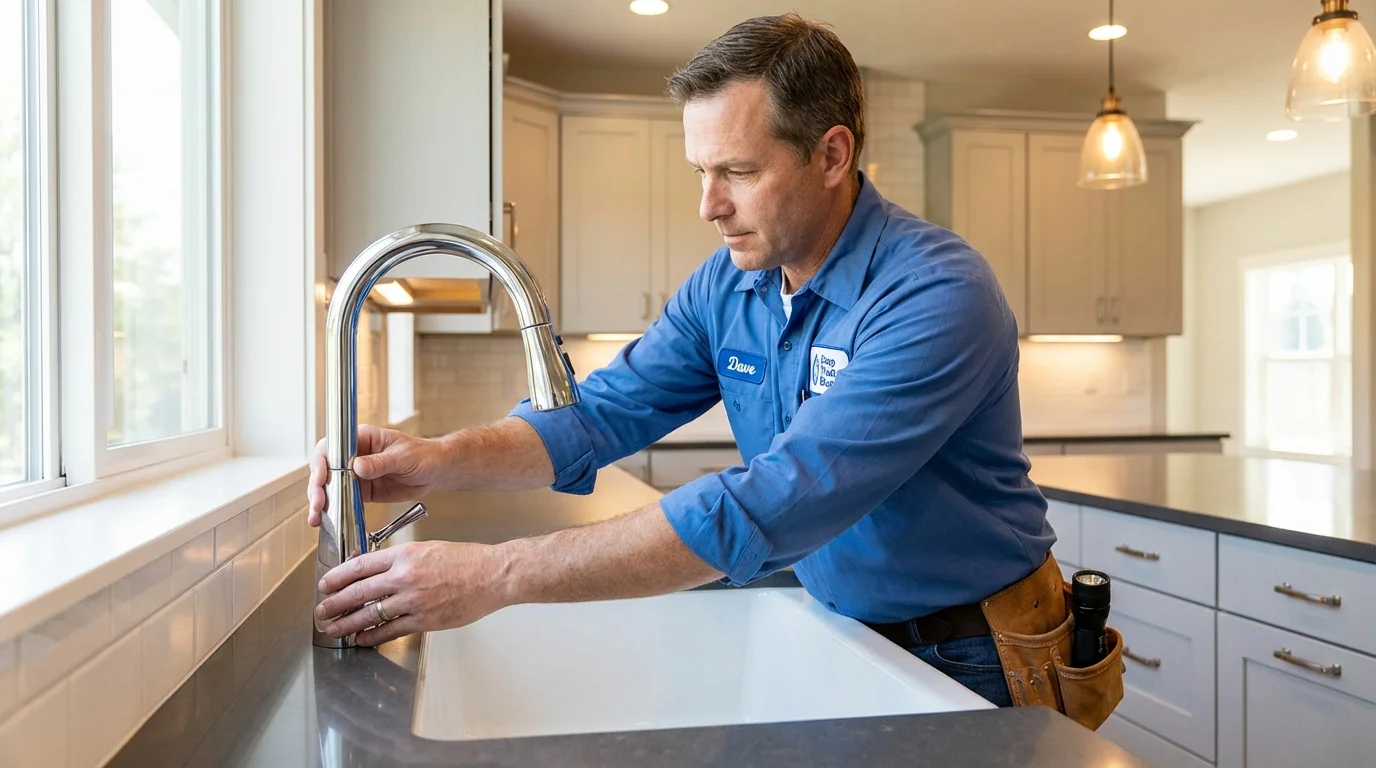 Kitchen faucet installation by Johns Plumbing LLC in Pleasant Garden