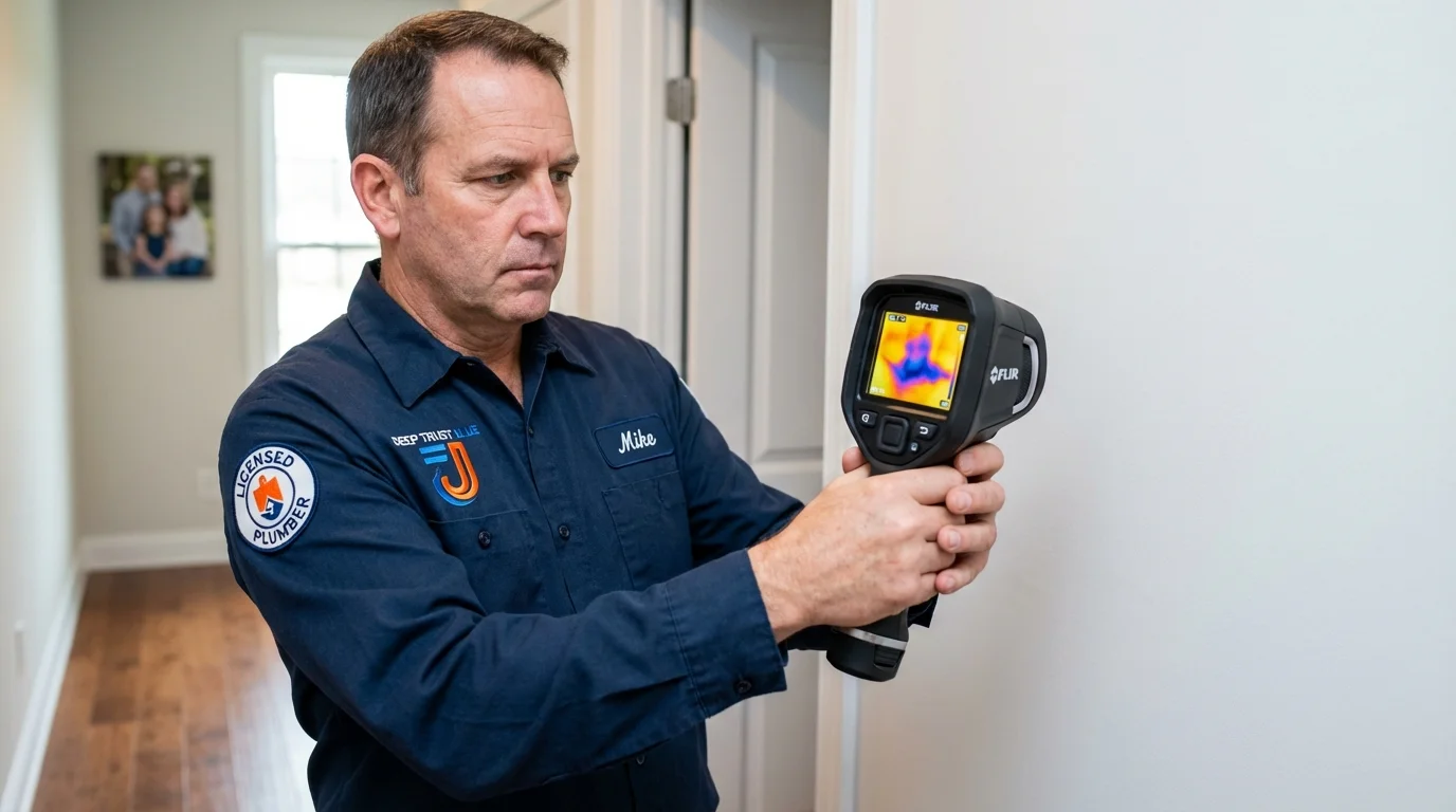 Thermal imaging leak detection by Johns Plumbing LLC in Pleasant Garden